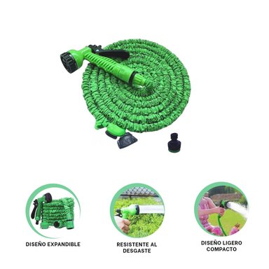PACK2 ACCESORIO FLEXIBLE DE RIEGO DE 15 METROS PARA JARDÍN Y USO EN CASA Y+PAPEL REGALO - 3