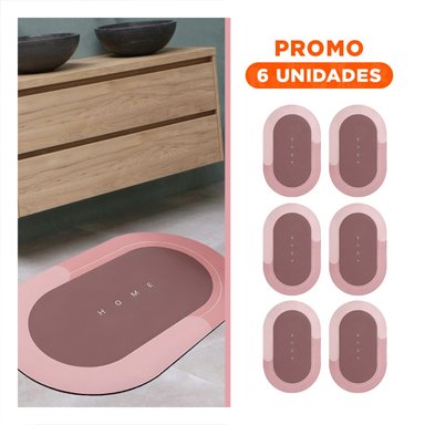 PACK6 TAPIZ DECORATIVO HOME ROSADO FORMATO OVALADO IDEAL PARA DECORAR ESPACIOS