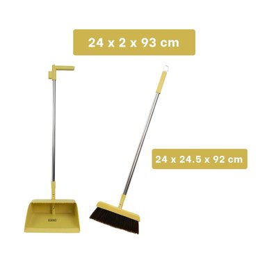 PACK4 UTENSILIO DE LIMPIEZA CON ESCOBA Y RECOGEDOR PARA COCINA Y SALA Y+PAPEL REGALO - 4