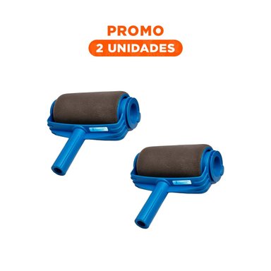 PACK2 RECUBRIDOR RODILLO PARA PINTAR PAREDES Y TECHO RAPIDO Y SEGURO AZUL NEGRO