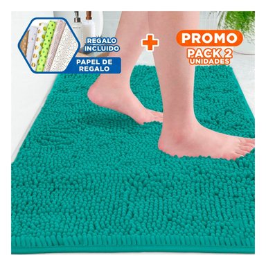 PACK2 COLCHONETA COMODA MICROFIBRA 40X60CM VERDE AGUA FORMATO RECTANGULAR Y+PAPEL REGALO - 1