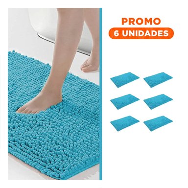 PACK6 COLCHONETA COMODA MICROFIBRA 40X60CM CELESTE FORMATO RECTANGULAR PERFECTO