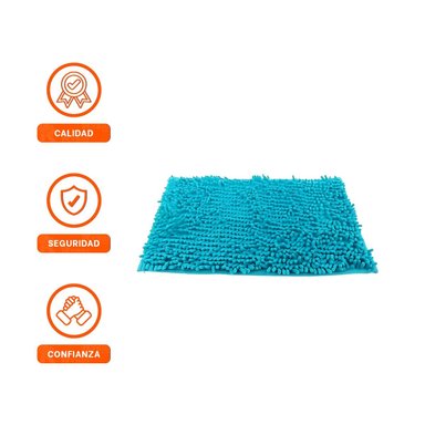 PACK6 COBIJA RECTANGULAR MICROFIBRA 40X60CM CELESTE PARA CASA USO DIARIO Y+REGALO STICKER - 2