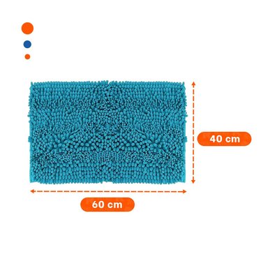 PACK6 COBIJA RECTANGULAR MICROFIBRA 40X60CM CELESTE PARA CASA USO DIARIO Y+REGALO STICKER - 4