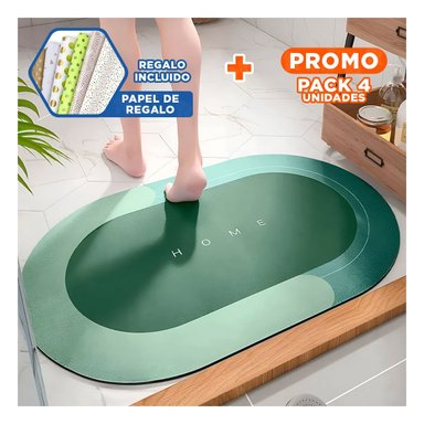 PACK4 TAPIZ FUNCIONAL HOME VERDE DISENO COMODO Y FACIL DE LIMPIAR EN CASA Y+PAPEL REGALO