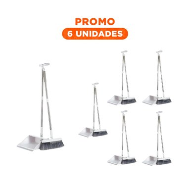 PACK6 BASE MAGICA CON RECOGEDOR PARA LIMPIEZA PRACTICA DE HOGAR BLANCO SIMPLE - 1