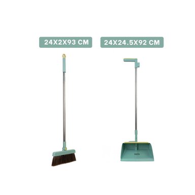 PACK4 APOYO DOMESTICO CON RECOGEDOR VERDE PARA LIMPIEZA DEL HOGAR DIARIO Y+PAPEL REGALO - 4