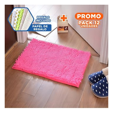 PACK12 COBERTOR DECORATIVO MICROFIBRA 40X60CM ROSADO RESISTENTE Y LIGERO Y+PAPEL REGALO