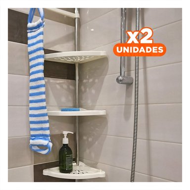 PACK2 SOPORTE COMPACTO DE DUCHA 2.6CM PARA ORGANIZACION SENCILLA DEL HOGAR Y+REGALO STICKER