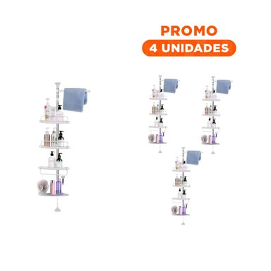 PACK4 INTEGRACION DE DUCHA BLANCO PARA HOGAR CON MONTAJE SENCILLO Y+REGALO STICKER