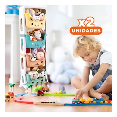 PACK2 MODULO INFANTIL CON CARITAS 4 NIVELES ORGANIZADOR MULTICOLOR Y+REGALO STICKER