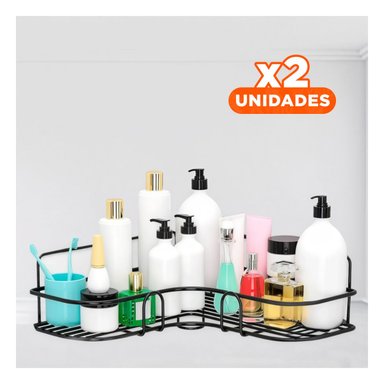 PACK2 UBICADOR METAL DE 1 NIVEL FORMA DE L NEGRO PARA DECORACION Y ESPACIO Y+REGALO STICKER