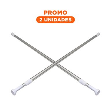 PACK2 VARILLA AJUSTABLE PARA DUCHA RESISTENTE Y SEGURA PLOMO 1,10M A 2,0M