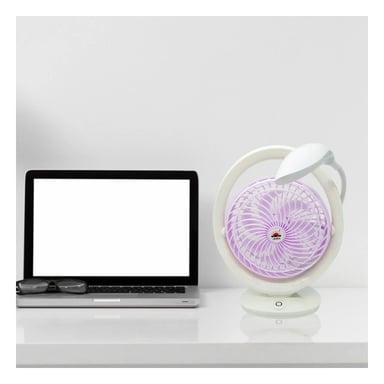 PACK4 SOPLADOR RECARGABLE CON LAMPARA DE MESA Y 3 VELOCIDADES LILA Y+REGALO STICKER - 3