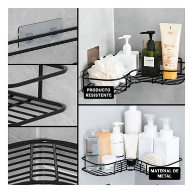 INSTALACION METAL DE 1 NIVEL FORMA DE L NEGRO PARA DECORACION MODERNA HOGAR Y+POST IT