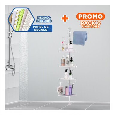 PACK6 PROPUESTA DE DUCHA BLANCO PARA HOGAR CON USO PRACTICO Y+PAPEL REGALO