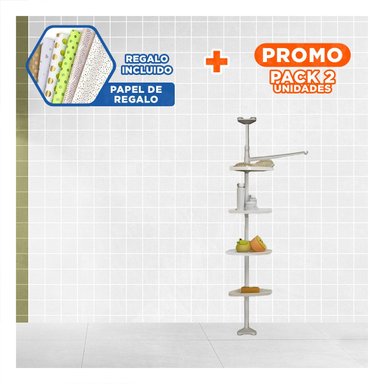 PACK2 BANDEJA ANGULAR DE DUCHA 2.6CM PARA ORDEN DIARIO Y ESTILO EN CASA Y+PAPEL REGALO