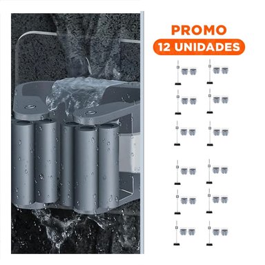 PACK12 SUJECION DE ESCOBAS CON GANCHO DE SUCCION USO DIARIO EN CASA Y+REGALO STICKER