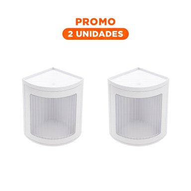 PACK2 CONTENEDOR ACRILICO BASE GIRATORIA ESTRUCTURA RESISTENTE Y PRACTICA BLANCO