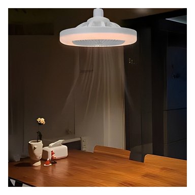 LUMINARIA VENTILADOR TECHO LED 30 W E27 E26 CON CONTROL REMOTO BLANCO PARA CASA - 2