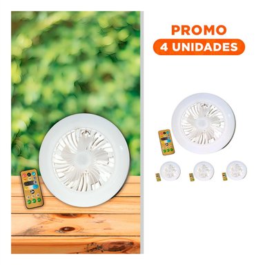 PACK4 LUMINARIA MODERNA LED 30 W E27 E26 CON CONTROL REMOTO BLANCO PARA CASA Y+REGALO STICKER - 1