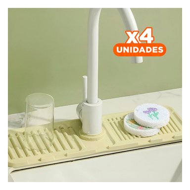 PACK4 SUPERFICIE DE PISO ANTIDESLIZANTE PARA COCINA Y USO COTIDIANO VERDE - 1