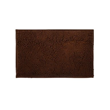 PACK2 TAPIZ RECTANGULAR DE PISO SUAVE MICROFIBRA 40X60CM MARRON PARA INTERIOR Y+REGALO STICKER - 2