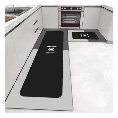 ALFOMBRA ANTIDESLIZANTE DE PISO PARA COCINA Y AMBIENTES DEL HOGAR NARANJA - 1