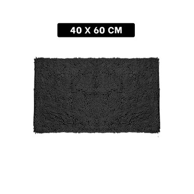 PACK12 ALFOMBRILLA RECTANGULAR ABSORBENTE DE MICROFIBRA 40X60CM NEGRO - 4
