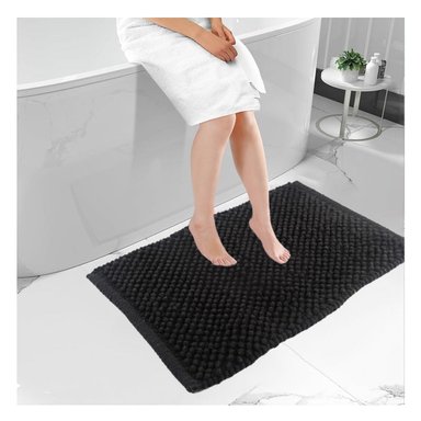 PACK12 ALFOMBRILLA RECTANGULAR ABSORBENTE DE MICROFIBRA 40X60CM NEGRO - 5