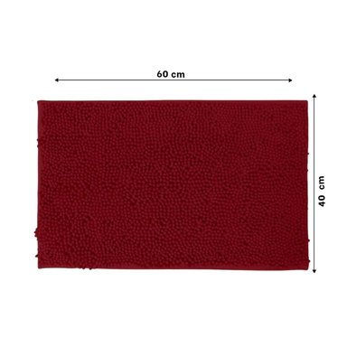 PACK2 TAPETE RECTANGULAR PARA PISO DE MICROFIBRA 40X60CM GUINDA PARA HOGAR Y+REGALO STICKER - 4