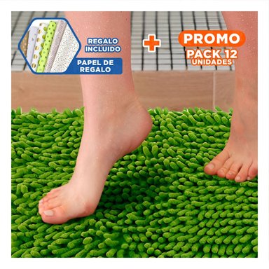 PACK12 ALTERNATIVA RECTANGULAR DE MICROFIBRA PARA HOGAR VERDE LIMON 40 X 60 CM Y+PAPEL REGALO - 1