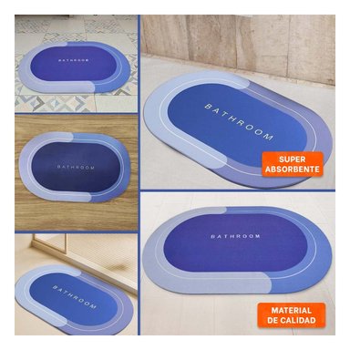 CUBIERTA DE PISO OVALADA PARA HOGAR Y CASA CON USO INTERIOR AZUL Y+LIGAS REGALO - 5