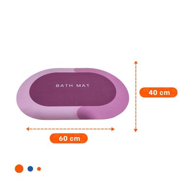 PACK4 TAPIZ OVALADO ROSADO PARA ESPACIOS DE CASA Y HOGAR CON FACIL ADAPTACION - 4