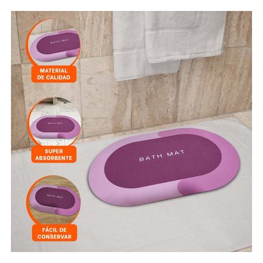 PACK4 TAPIZ OVALADO ROSADO PARA ESPACIOS DE CASA Y HOGAR CON FACIL ADAPTACION - 5