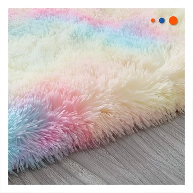 PACK4 ALFOMBRA DE PELUCHE RECTANGULAR DIMENSIONES 40X60CM EN MULTICOLOR - 3