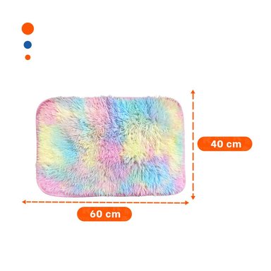 PACK4 ALFOMBRA DE PELUCHE RECTANGULAR DIMENSIONES 40X60CM EN MULTICOLOR - 4