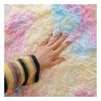 PACK4 ALFOMBRA DE PELUCHE RECTANGULAR DIMENSIONES 40X60CM EN MULTICOLOR - 5