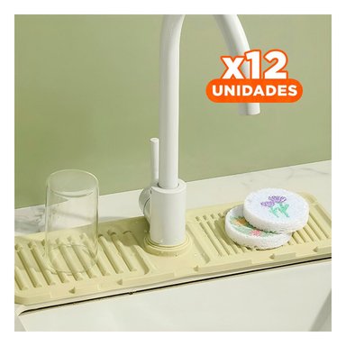 PACK12 BASE FLEXIBLE DE DRENAJE DE SILICONA CON RAYAS BEIGE - 1
