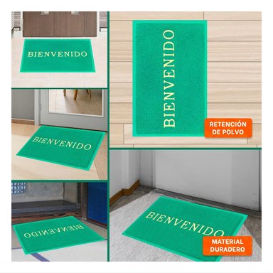 PACK6 COBERTOR RECTANGULAR BIENVENIDO VERDE PARA ENTRADA Y RECEPCION Y+PAPEL REGALO - 3