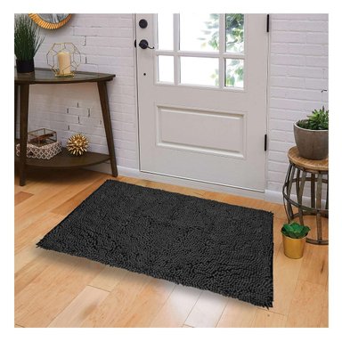 PACK6 CUBREPISO RECTANGULAR ABSORBENTE DE MICROFIBRA 40X60CM NEGRO Y+REGALO STICKER - 3