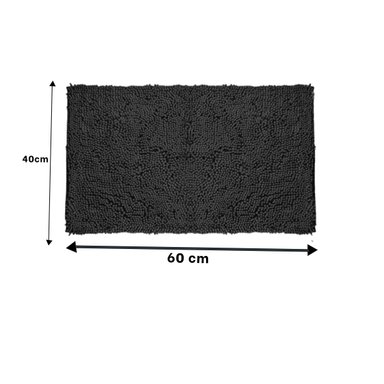 PACK6 CUBREPISO RECTANGULAR ABSORBENTE DE MICROFIBRA 40X60CM NEGRO Y+REGALO STICKER - 4