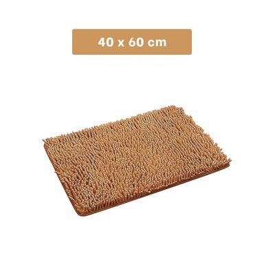 PACK6 CUBREPISO RECTANGULAR LIVIANO DE MICROFIBRA 40X60CM MOSTAZA Y+REGALO STICKER - 4