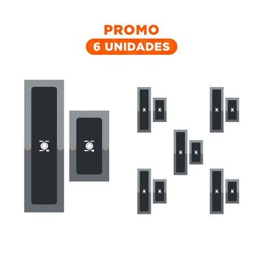 PACK6 ELEMENTO DE PISO ANTIDESLIZANTE PARA COCINA Y ZONAS DEL HOGAR NARANJA - 1