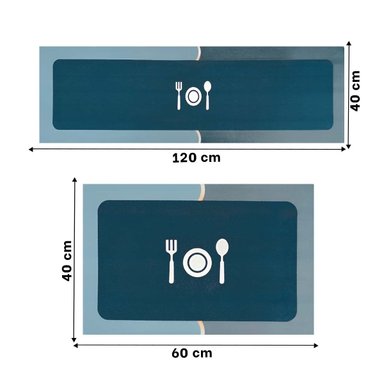 PACK6 ELEMENTO DE PISO ANTIDESLIZANTE PARA COCINA Y ZONAS DEL HOGAR NARANJA - 4