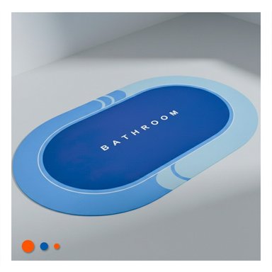 PACK4 TAPIZ OVALADO PARA ESPACIOS DE CASA Y HOGAR CON FACIL ADAPTACION CELESTE Y+REGALO STICKER - 5