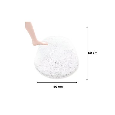 PACK2 DETALLE DE PISO OVALADO DE MICROFIBRA 40X60CM CREMA PARA AMBIENTES Y+PAPEL REGALO - 4