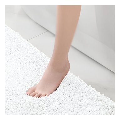 PACK2 DETALLE DE PISO OVALADO DE MICROFIBRA 40X60CM CREMA PARA AMBIENTES Y+PAPEL REGALO - 5