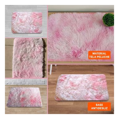 PACK12 BASE DE PELUCHE RECTANGULAR DIMENSIONES 40X60CM ROSADO Y BLANCO Y+PAPEL REGALO - 2