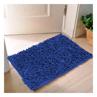 PACK6 TAPIZ RECTANGULAR ANTIDESLIZANTE MICROFIBRA 40X60CM AZUL PARA BANO Y+REGALO STICKER - 3